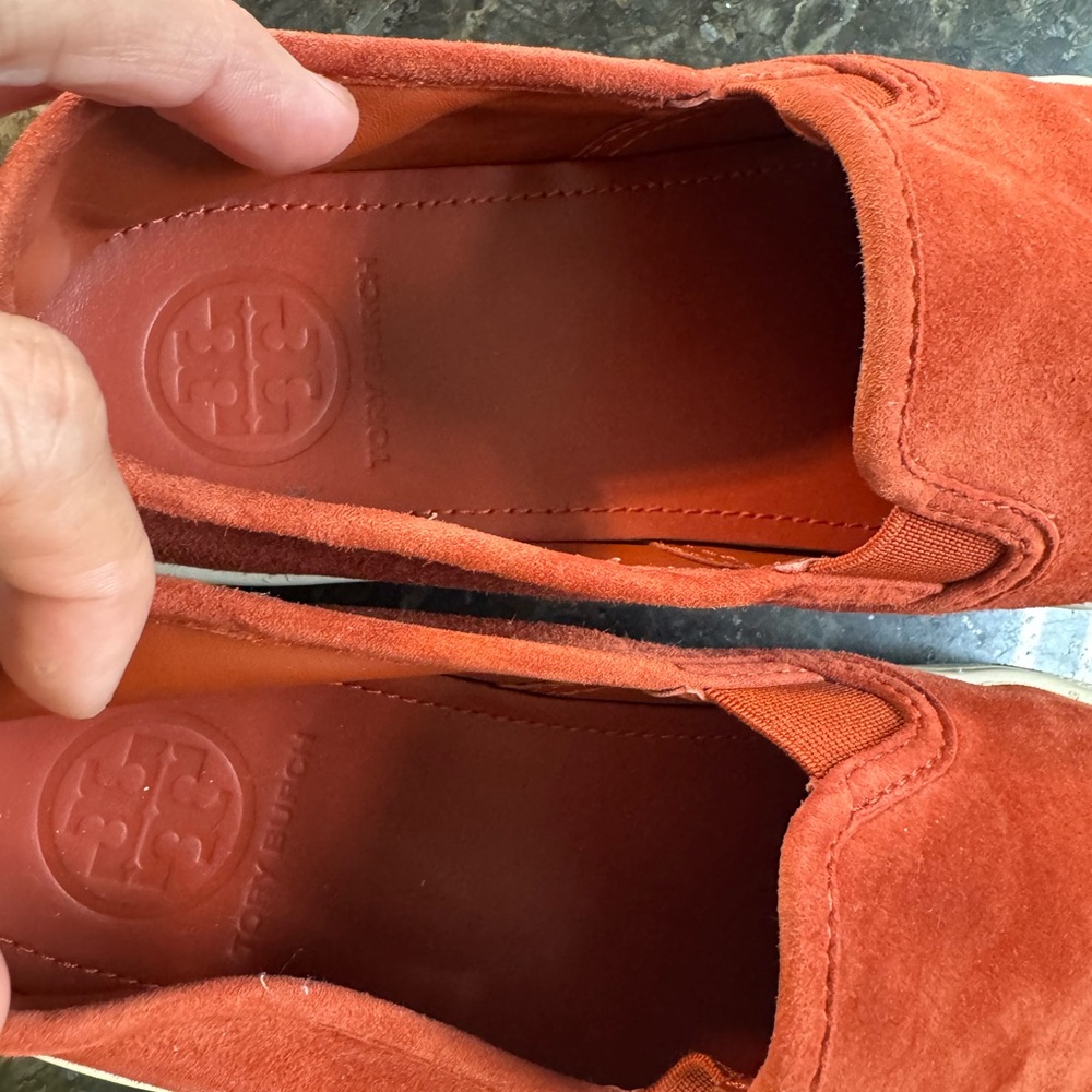 Tory Burch Burnt Orange Suede Footwear - Picture 3 of 9